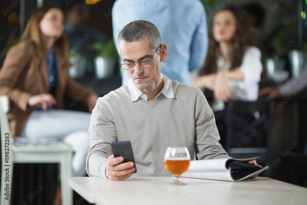 Businessman in restaurant Businessman in restaurant