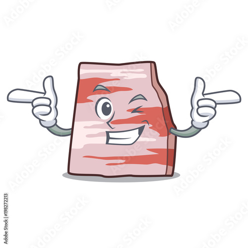 Wink pork lard character cartoon