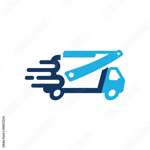 Barber Delivery Logo Icon Design