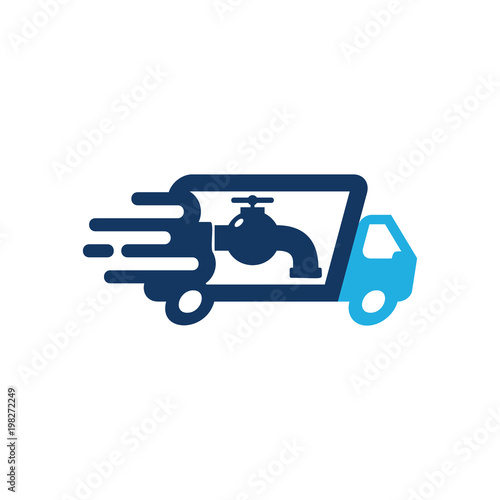Plumbing Delivery Logo Icon Design