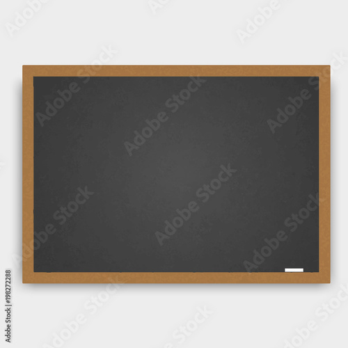 Realistic wooden blackboard . Vector.