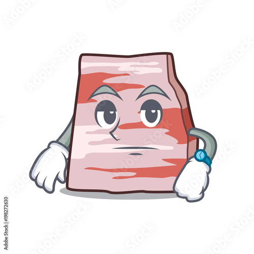 Waiting pork lard mascot cartoon