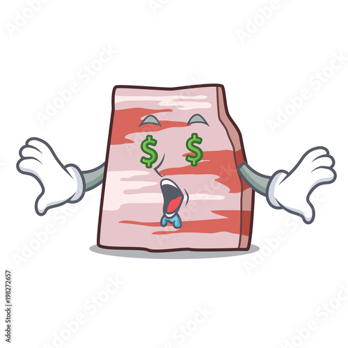 Money eye pork lard mascot cartoon