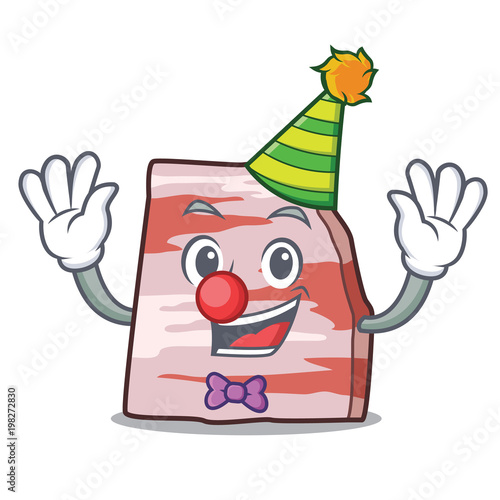 Clown pork lard mascot cartoon
