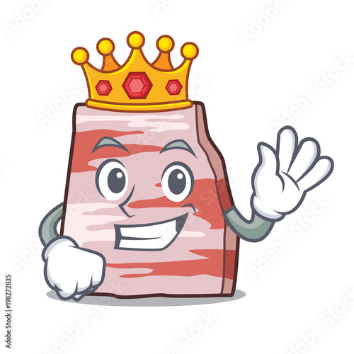 King pork lard mascot cartoon