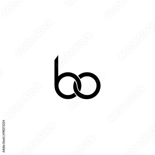 Εκτύπωση καμβά letter bo logo vector