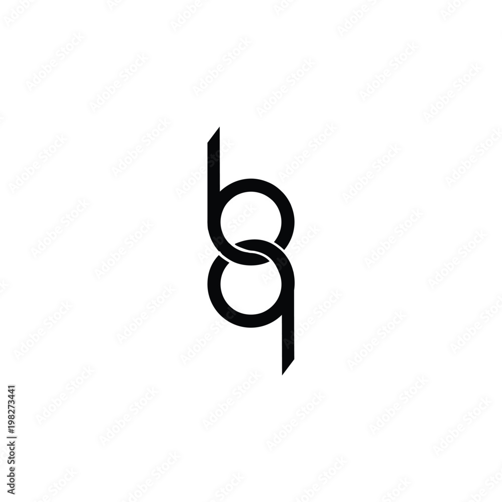 Fototapeta premium letter bq logo vector
