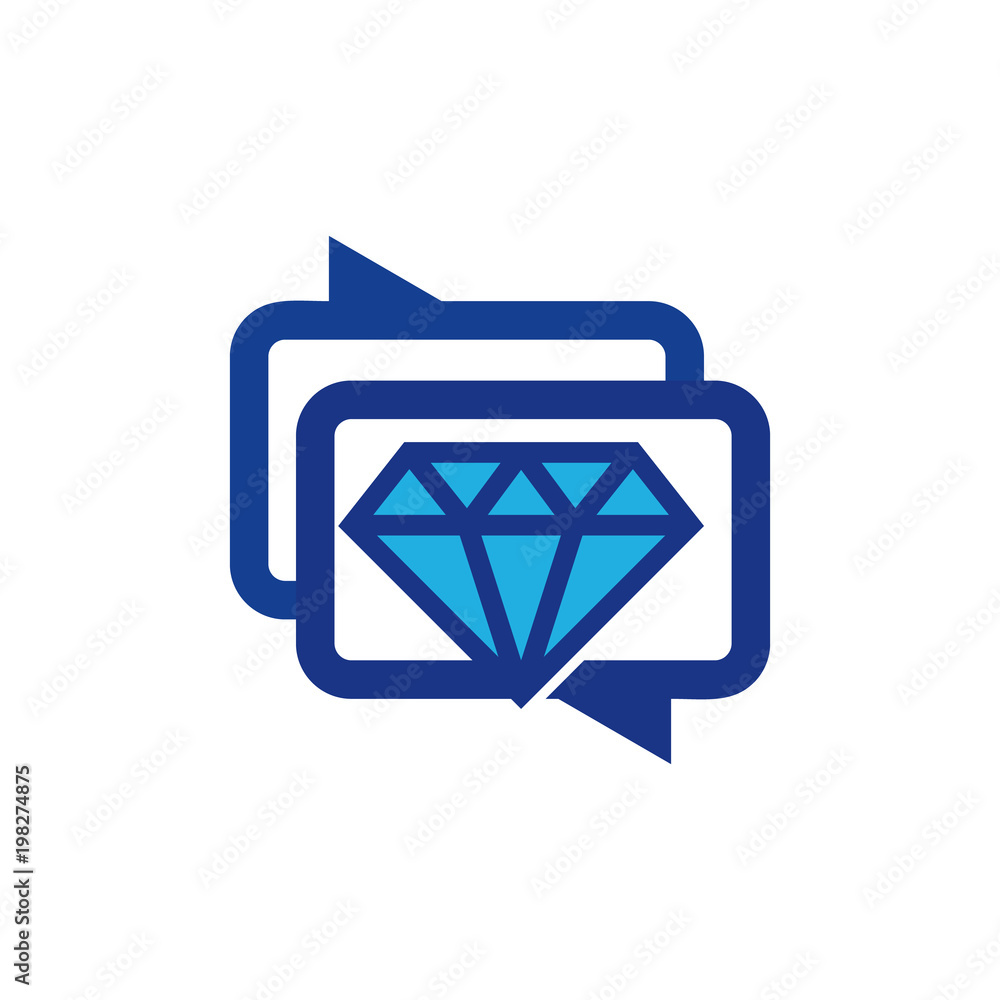 Diamond Chat Logo Icon Design Stock-Vektorgrafik | Adobe Stock