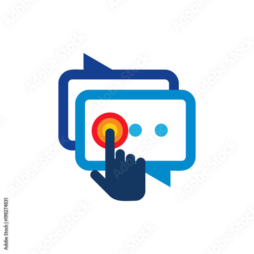 Touch Chat Logo Icon Design