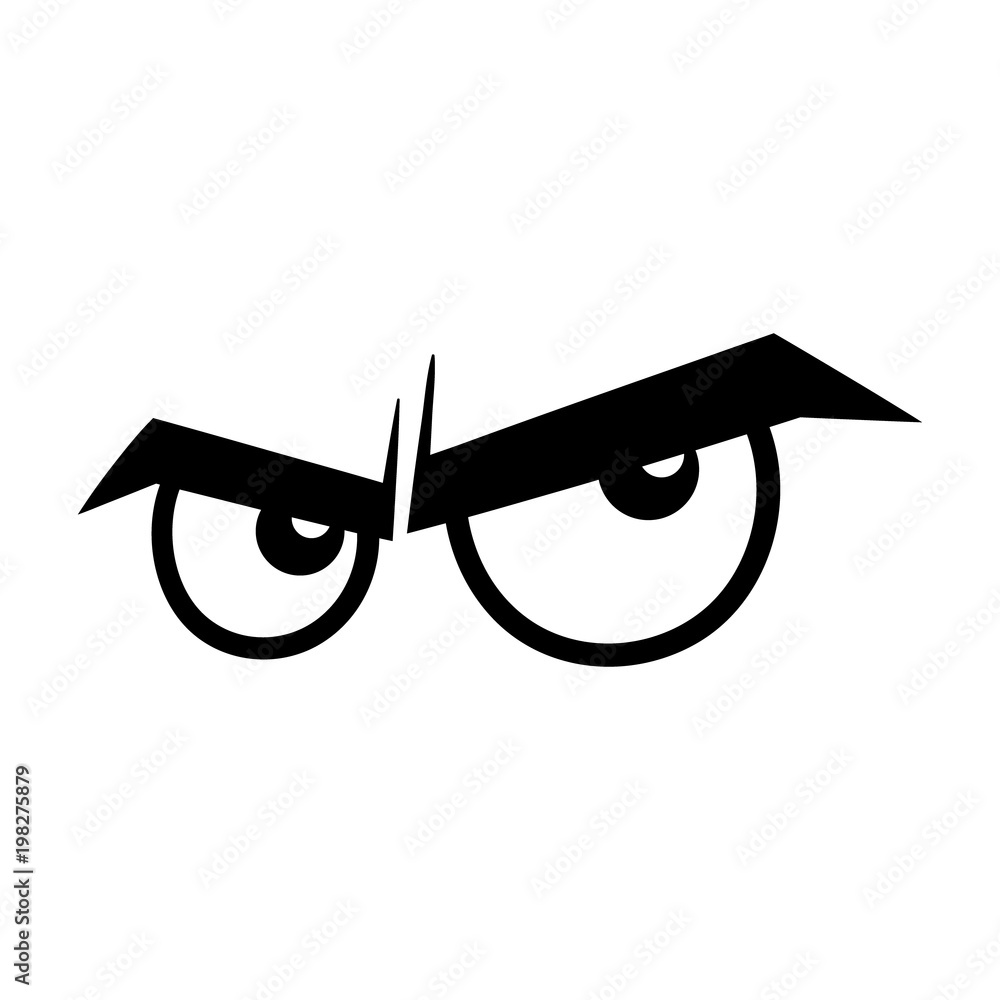 Cartoon Angry Eyes Stock Vector | Adobe Stock