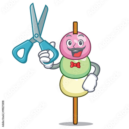 Barber dango character cartoon style