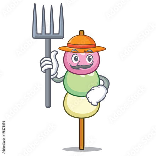 Farmer dango character cartoon style