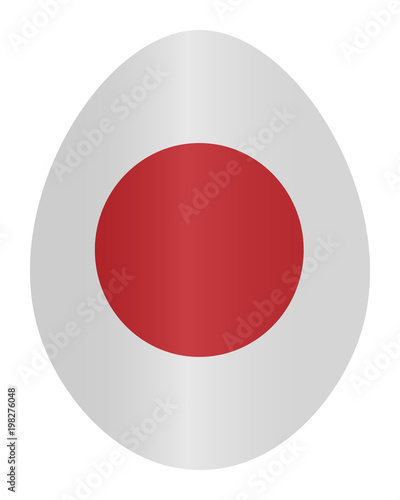 Free Download Easter egg with colors of Japan flag - GFXLoad