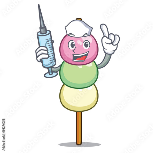 Nurse dango character cartoon style