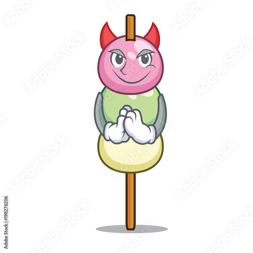 devil dango mascot cartoon style