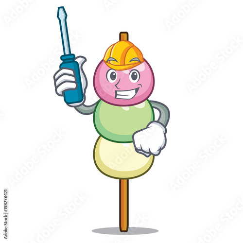 Automotive dango mascot cartoon style