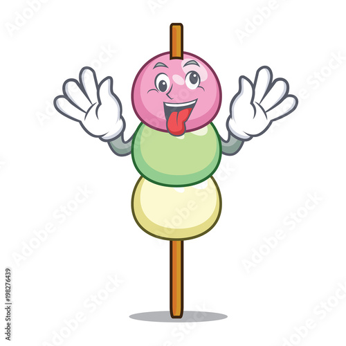 Crazy dango mascot cartoon style