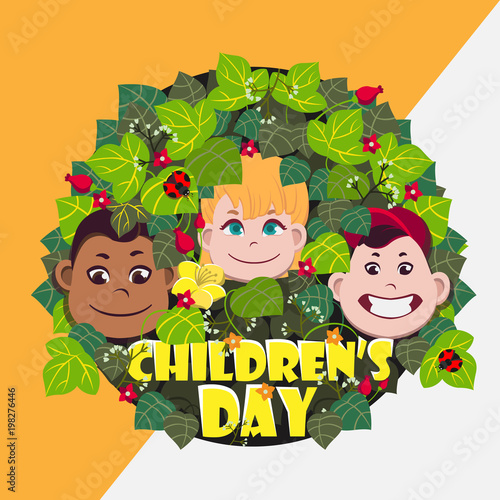 Globe kids. International friendship day.