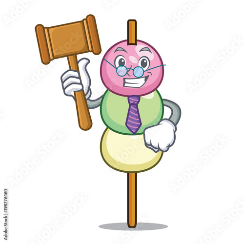 Judge dango mascot cartoon style