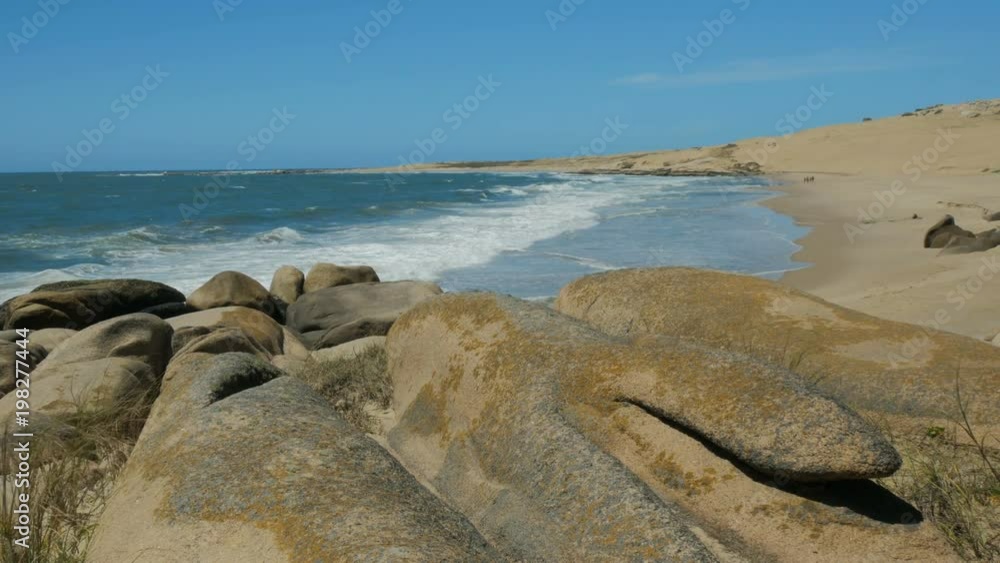 Rocks on the Uruguayan coast in Cabo Polonio national park. Rocks on the Uruguayan coast in Cabo Polonio national park.