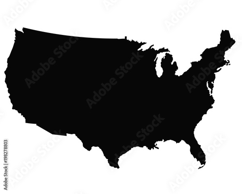 USA map outline vector