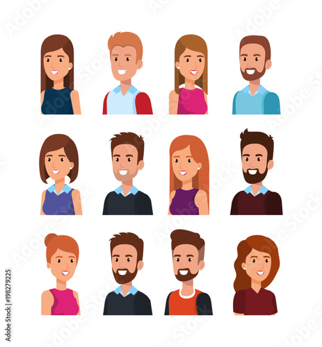 young people avatars characters