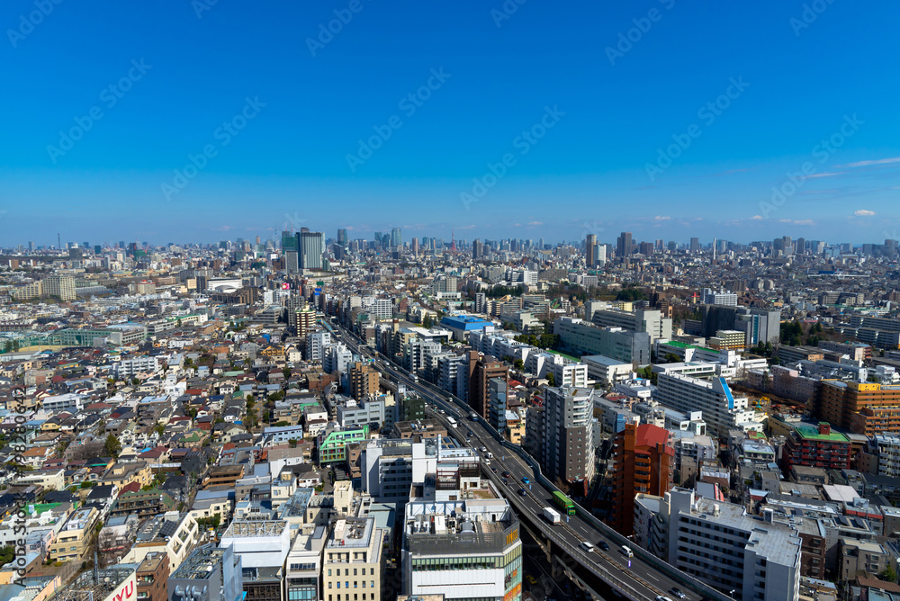 Skyline in Setagaya-ku, Tokyo, Japan