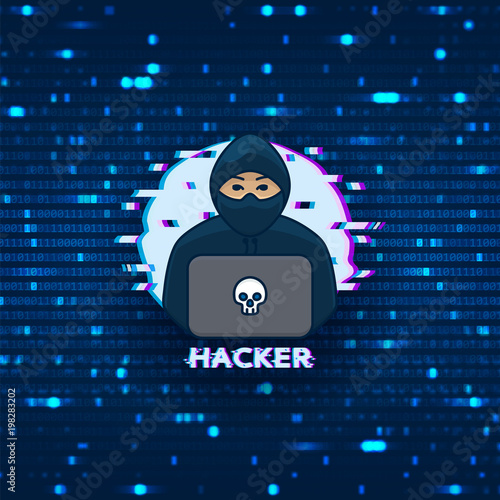 Hacker logo template