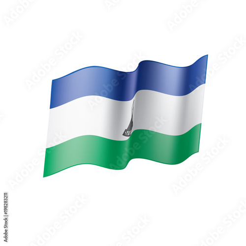 Lesotho flag  vector illustration