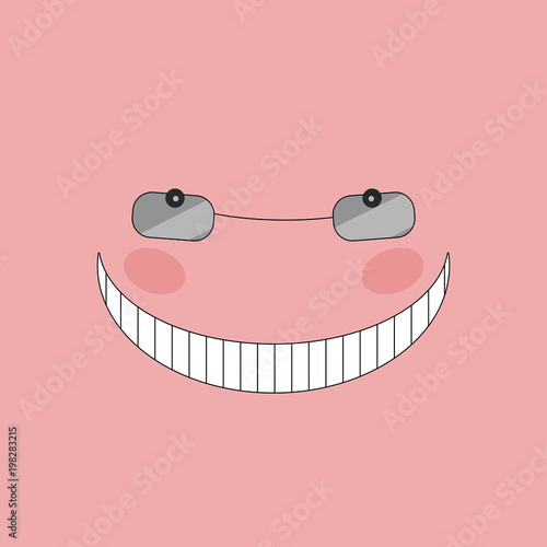 Smiling Face Cartoon Illustration, Toothy