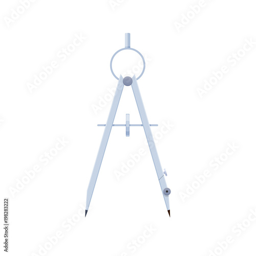 Engineering instrument, working graphic tool, compass, designed for drawing circles.