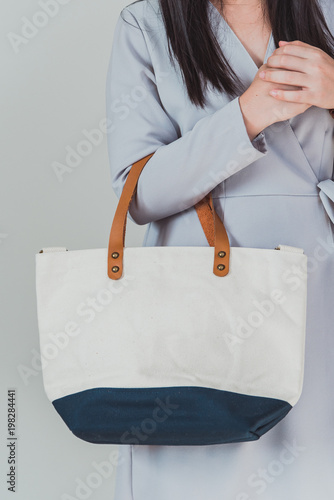 Women hold a bag fasion 