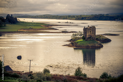 Loch Linnhe in the Scottish Highlands is host to Castle Stalker photo