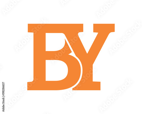BY initial alphabet typography typeface typeset logotype alphabet image vector icon
