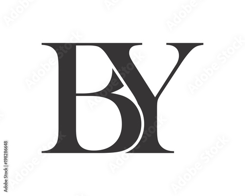BY black initial alphabet typography typeface typeset logotype alphabet image vector icon