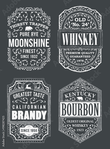 Alcohole Labels Set