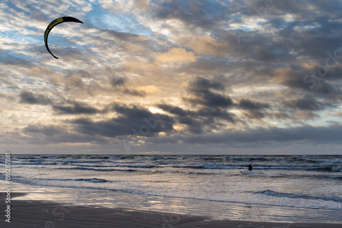 Evening time by Baltic sea. photo