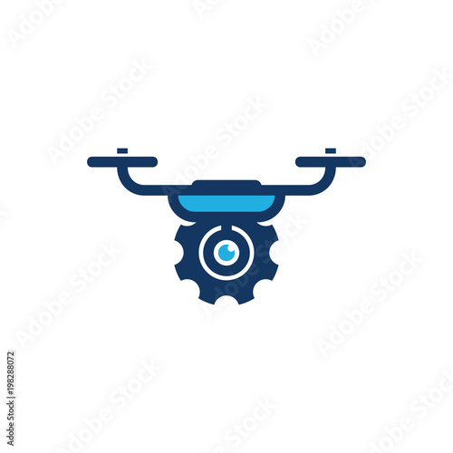 Gear Drone Logo Icon Design