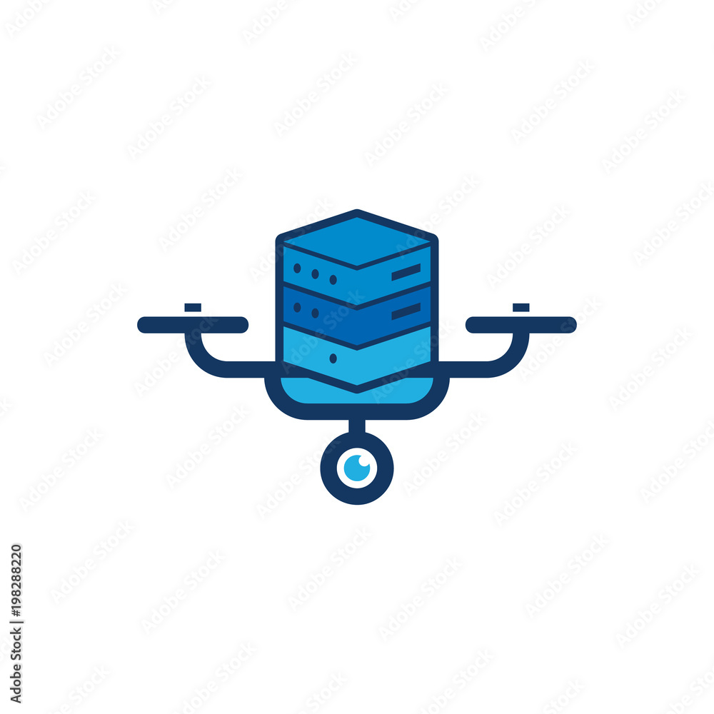 Server Drone Logo Icon Design Server Drone Logo Icon Design
