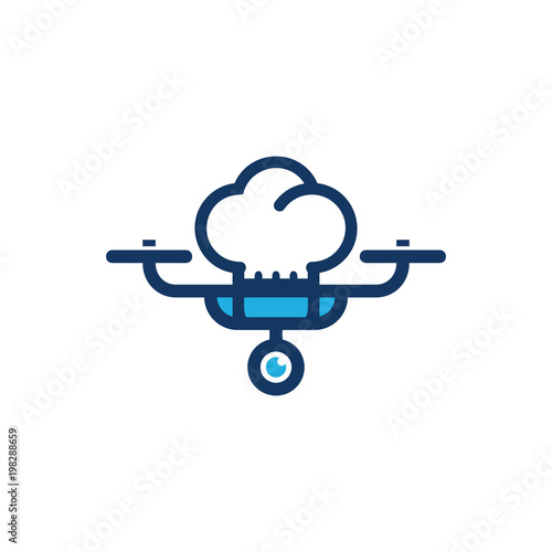 Chef Drone Logo Icon Design