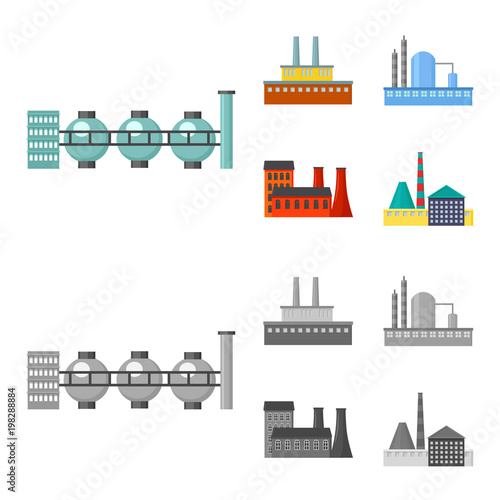 Industry, production.Factory set collection icons in cartoon,monochrome style vector symbol stock illustration web.