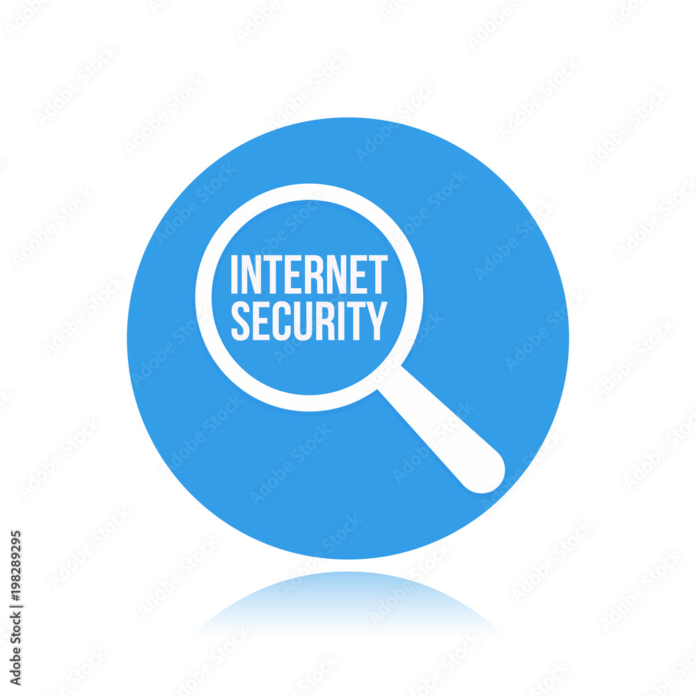 Internet Security Word Magnifying Glass Internet Security Word Magnifying Glass