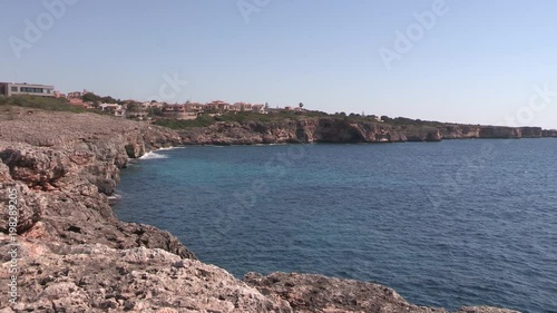 Cliffs near Porto Cristo, Mallorca, Spain. photo