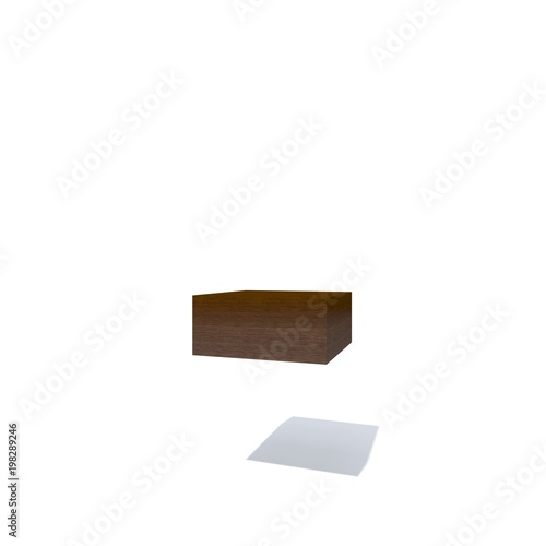 Fototapeta Naklejka Na Ścianę i Meble -  Conceptual wood or wooden brown font or type, timber or lumber industry piece isolated on white background. Educative hadwood material, smooth surface mahogany handmade sculpted 3D illustration object