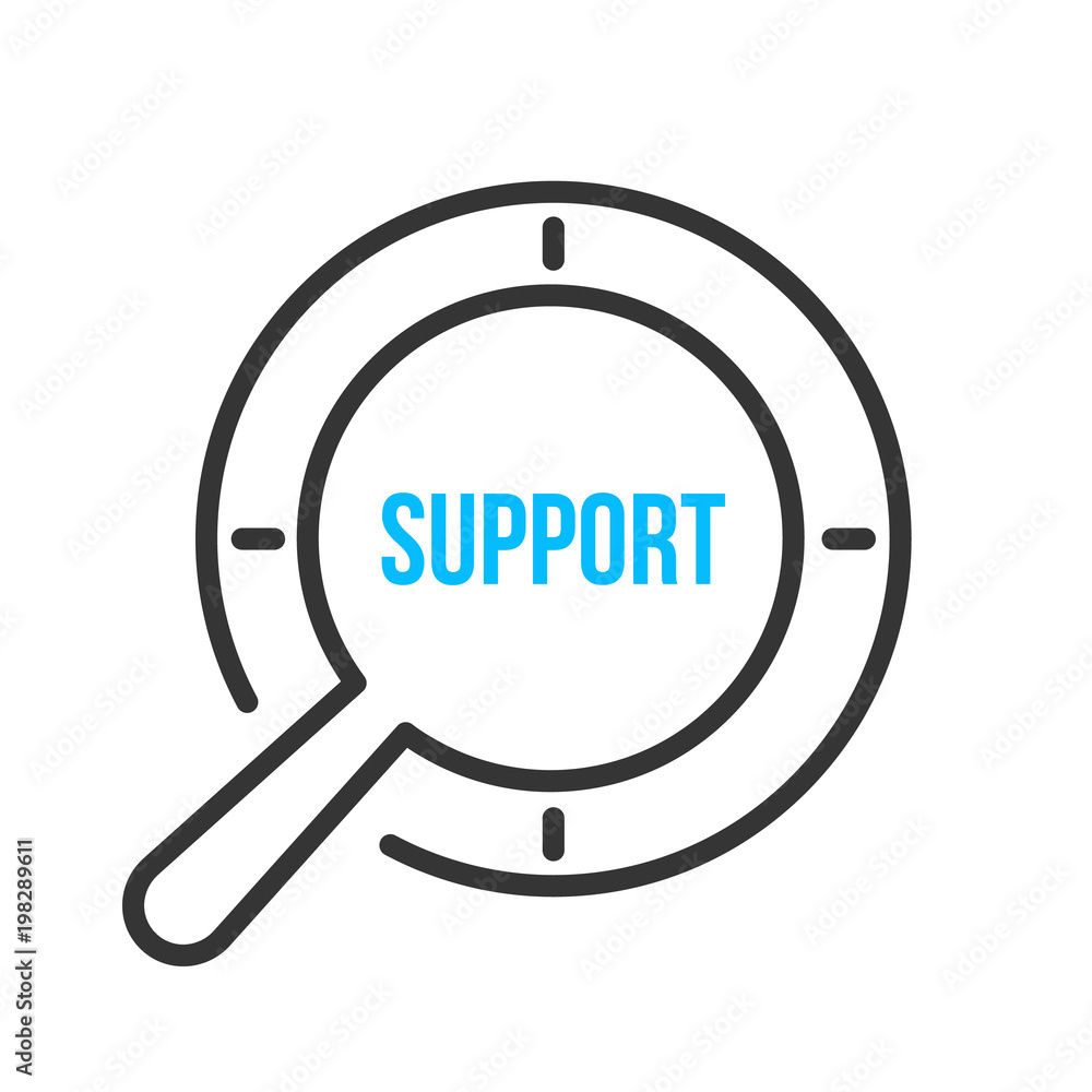 Support Word Magnifying Glass Support Word Magnifying Glass