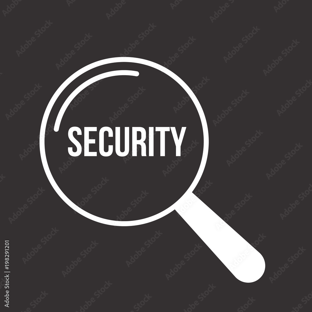 Security Word Magnifying Glass Security Word Magnifying Glass