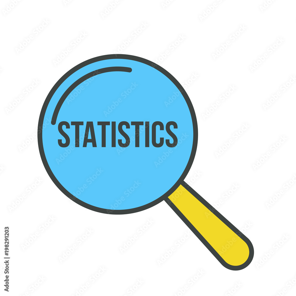 Statistics Word Magnifying Glass Statistics Word Magnifying Glass
