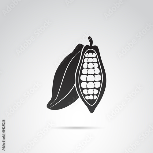 Cocoa, cacao vector icon.