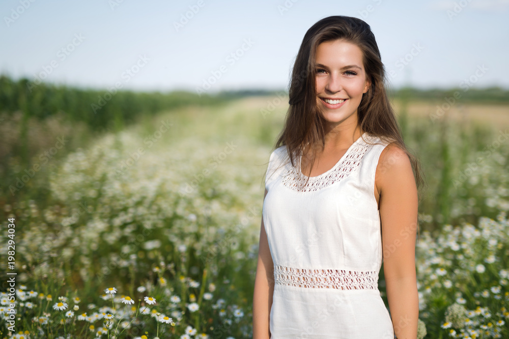 Young beautiful woman spending time in nature Young beautiful woman spending time in nature