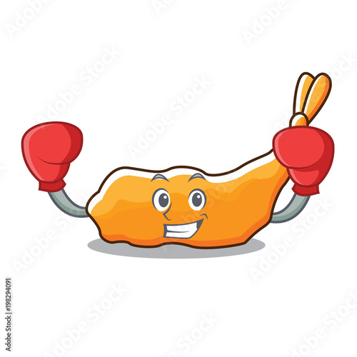 Boxing tempura character cartoon style
